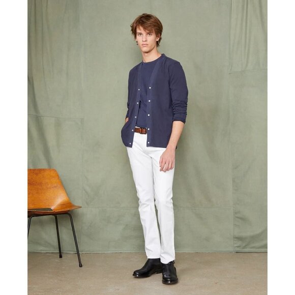 Officine Generale Slim Fit Japanese Selvedge Denim Jeans 28 Mens White $315 - Picture 3 of 14